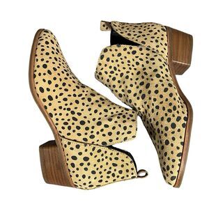 Dolce Vita Tan & Black Spotted Ankle Booties